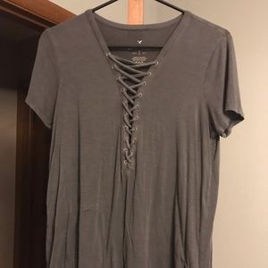 Cute laced v neck